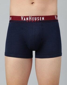 sport plush back elasticized waistband & double layer gusset trunks