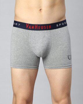 sport plush back elasticized waistband & double layer gusset trunks