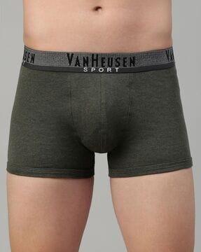 sport plush back elasticized waistband & double layer gusset trunks