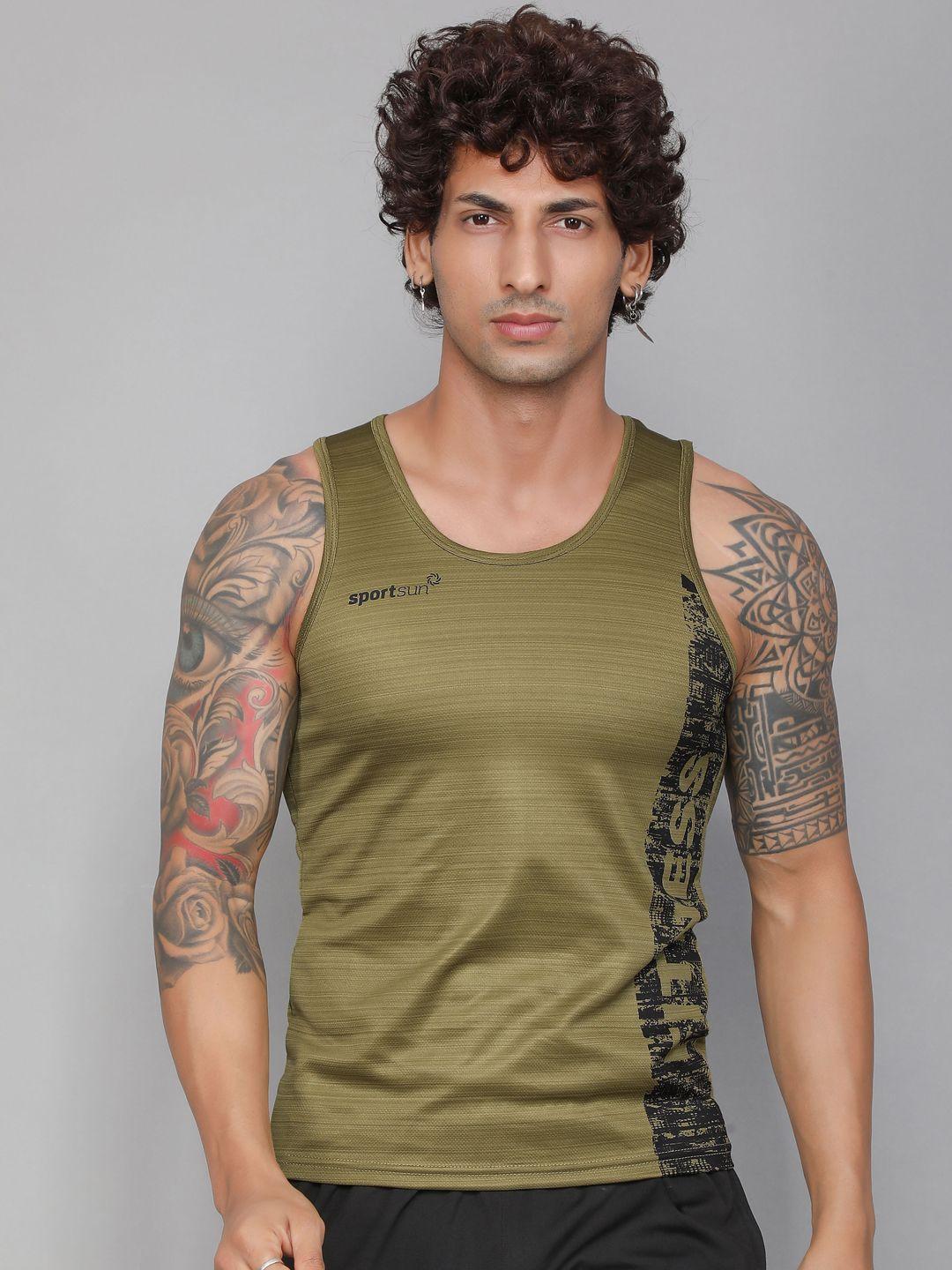 sport sun round neck sleevesless anti-odour sports gym vest