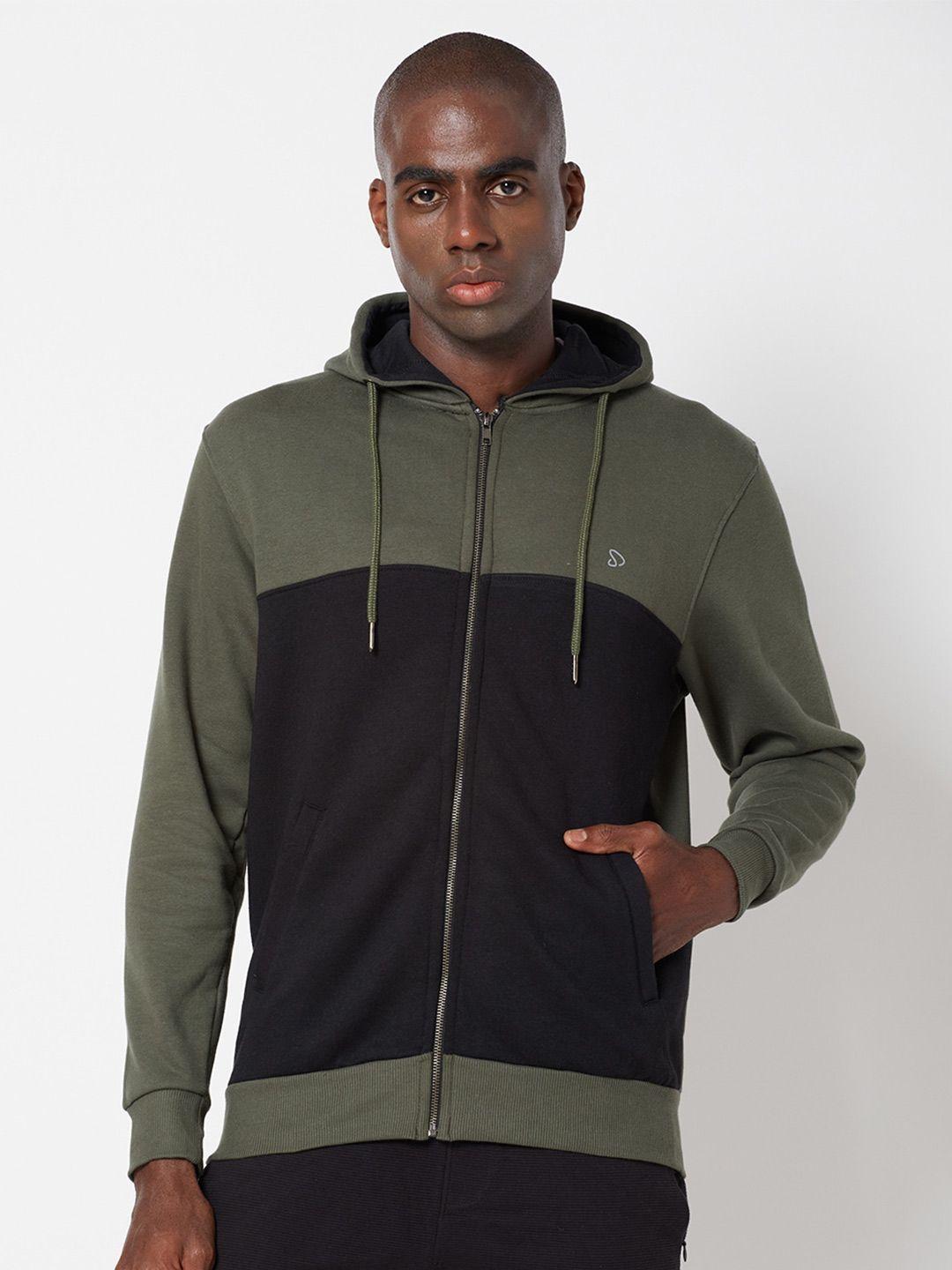 sporto colourblocked hooded bomber jacket