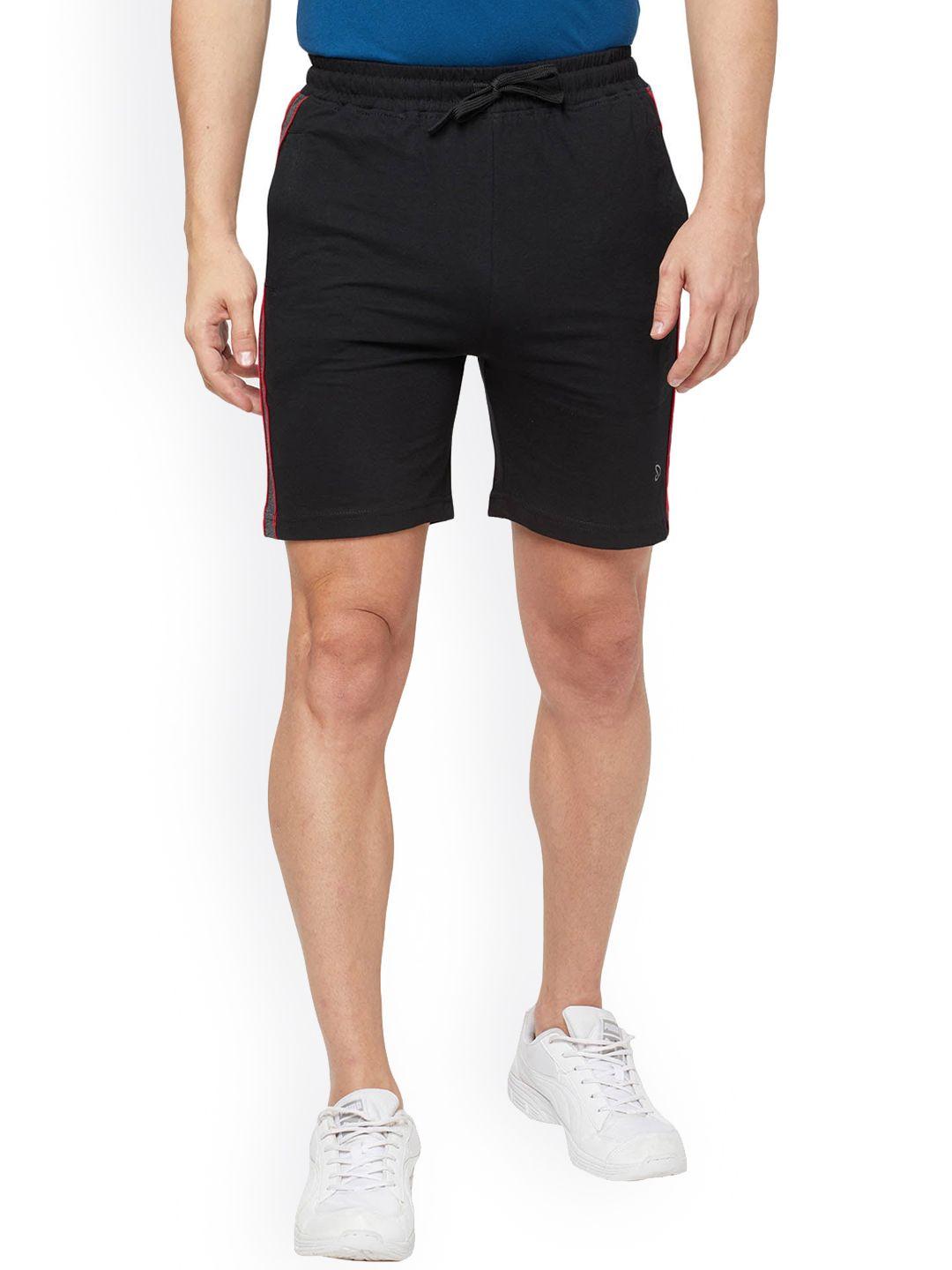 sporto men black cotton shorts