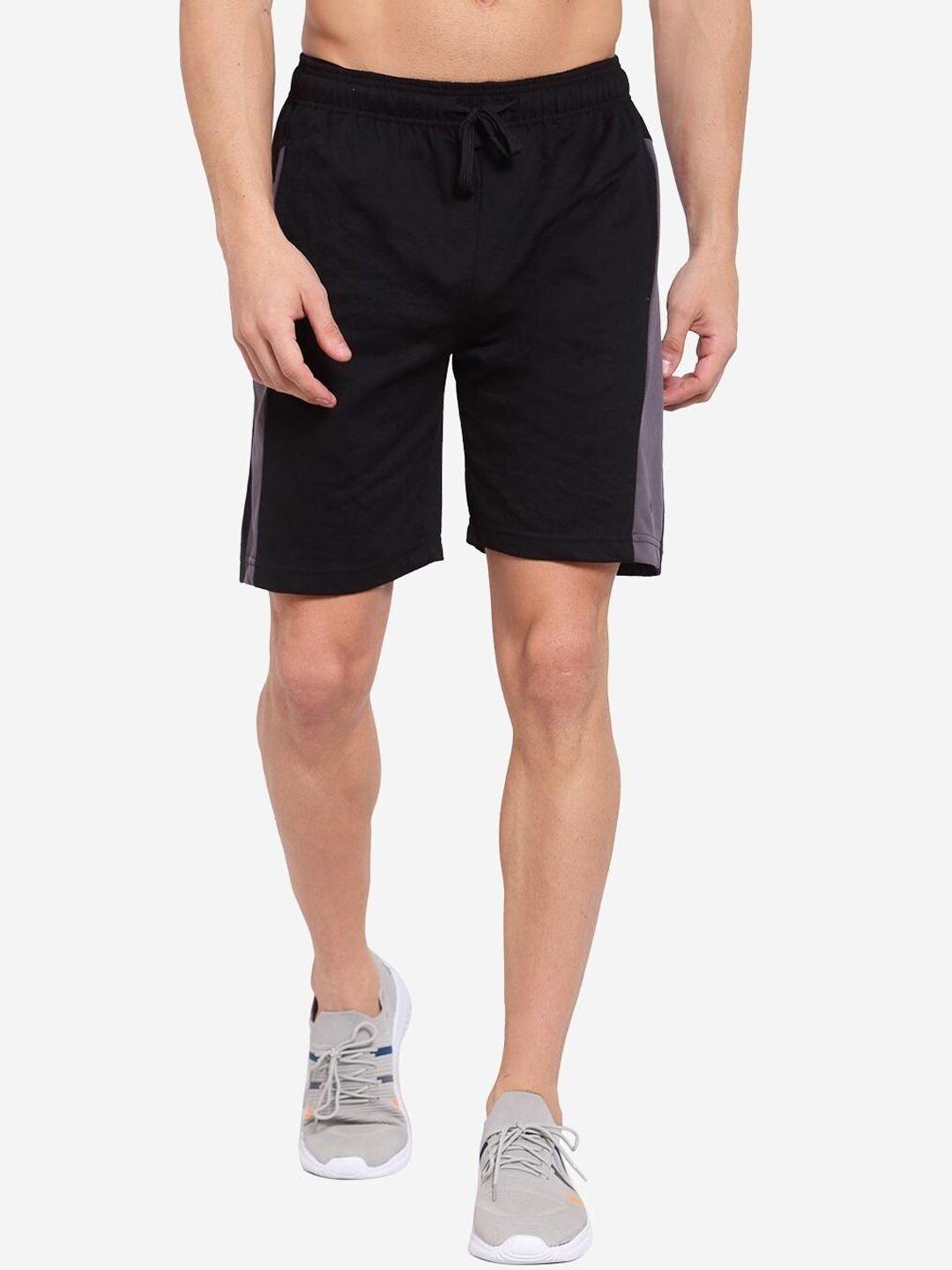 sporto men black sports shorts