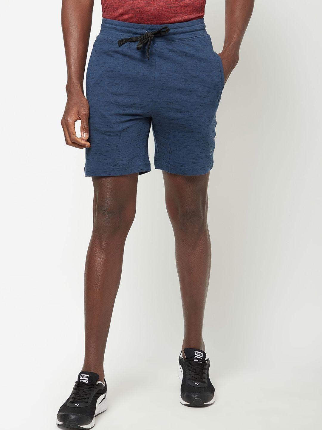 sporto men blue sports solid shorts