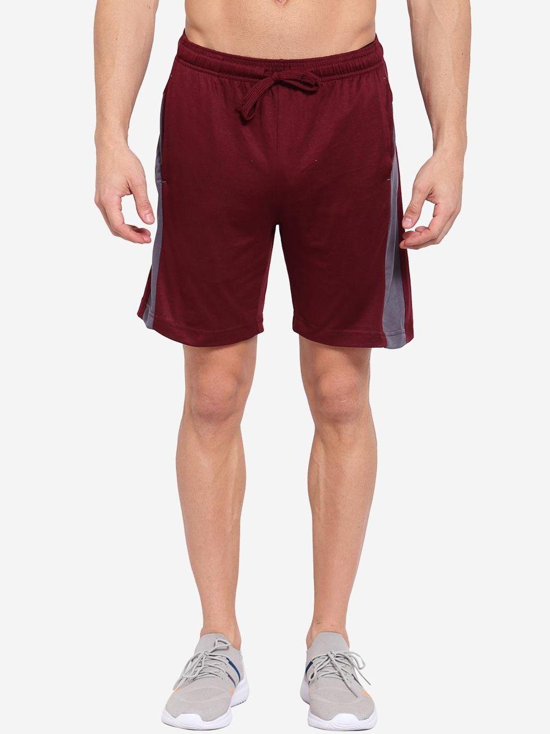 sporto men burgundy sports shorts