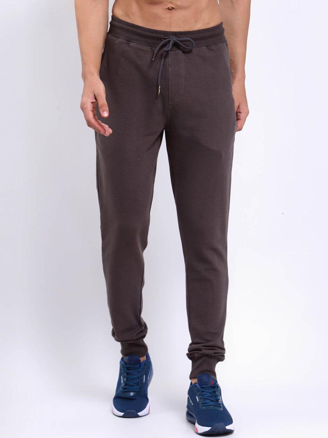 sporto men charcoal grey solid joggers