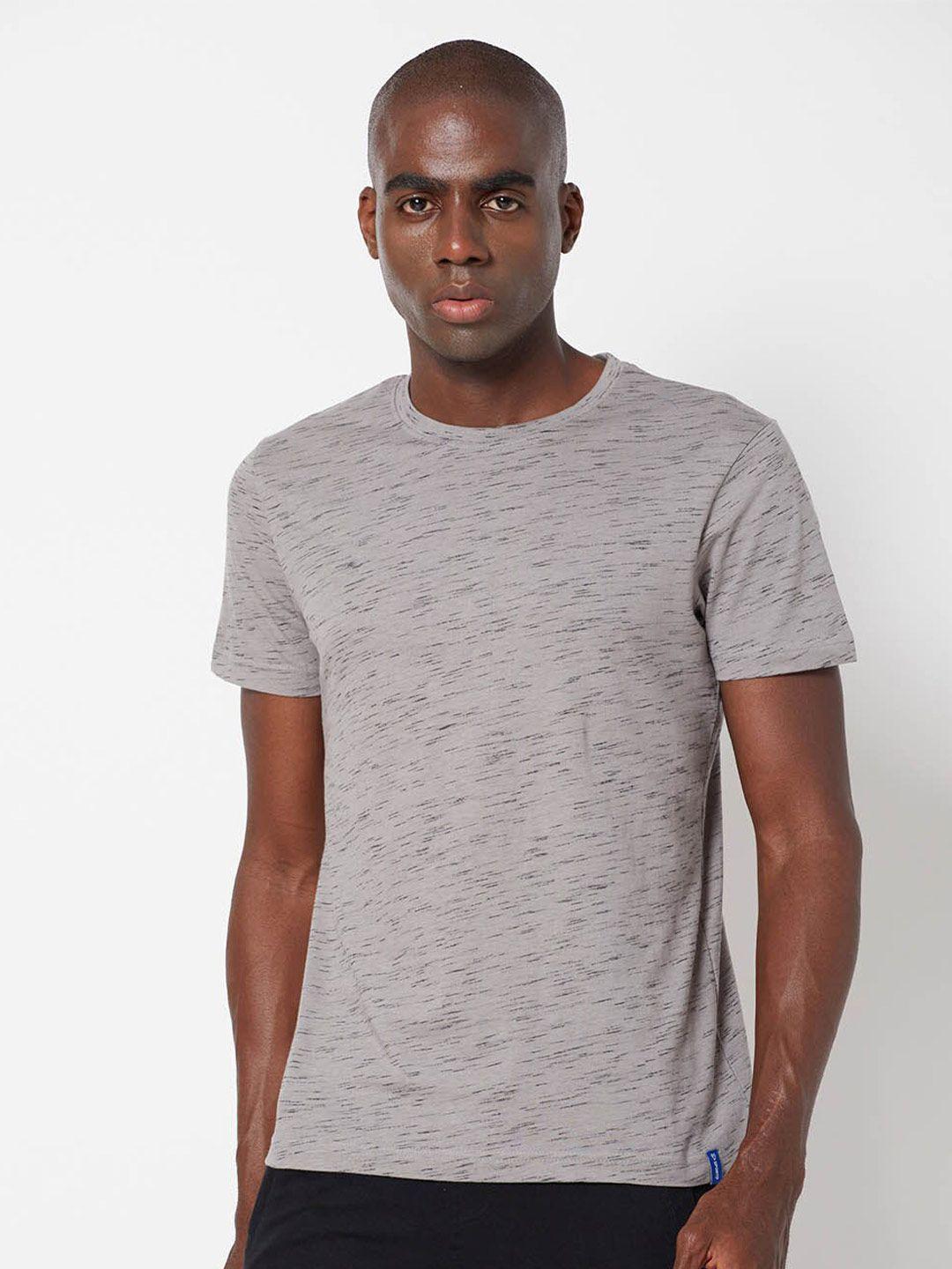 sporto men grey melange cotton t-shirt