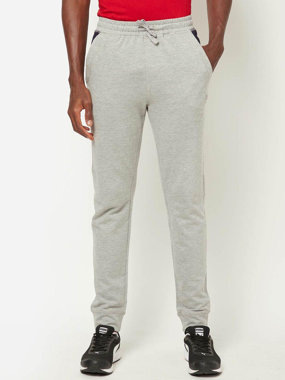 sporto men grey melange solid cotton track pants