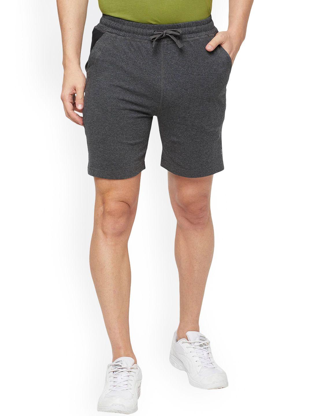 sporto men grey melange sports shorts