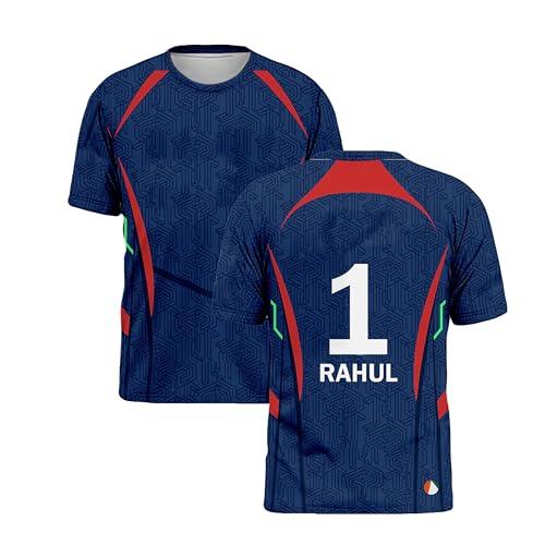 sports india ipl cricket team t shirt jersey for (kid's, boy's & mens) l555 g8048 lucknow lu rahul 1 (28, lu_ra_ip24)