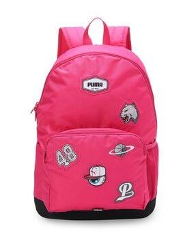 sports backpack with applique