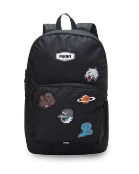 sports backpack with applique