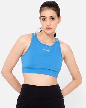 sports bra with brand print