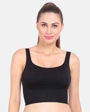 sports bra with ribbed waistline