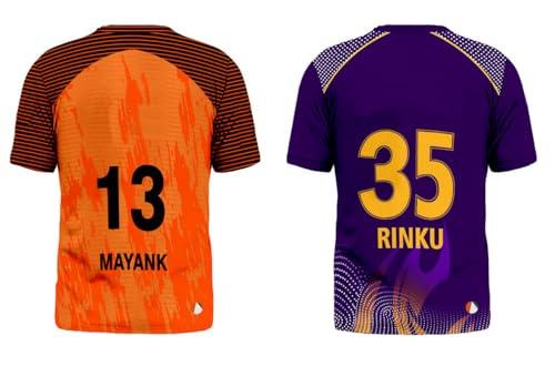 sports india ipl cricket team t shirt jersey combo for (kid's, boy's & mens) l744 8048 hyderabad srh mayank 13_kolkata kkr rinku 35 (32, ip24_hy_ma_ko_ri)