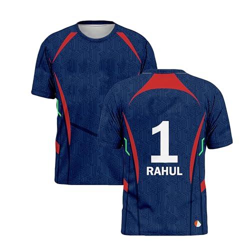 sports india ipl cricket team t shirt jersey for (kid's, boy's & mens) l776 8048 lucknow lu rahul 1 (28, lu_ra_ip24)