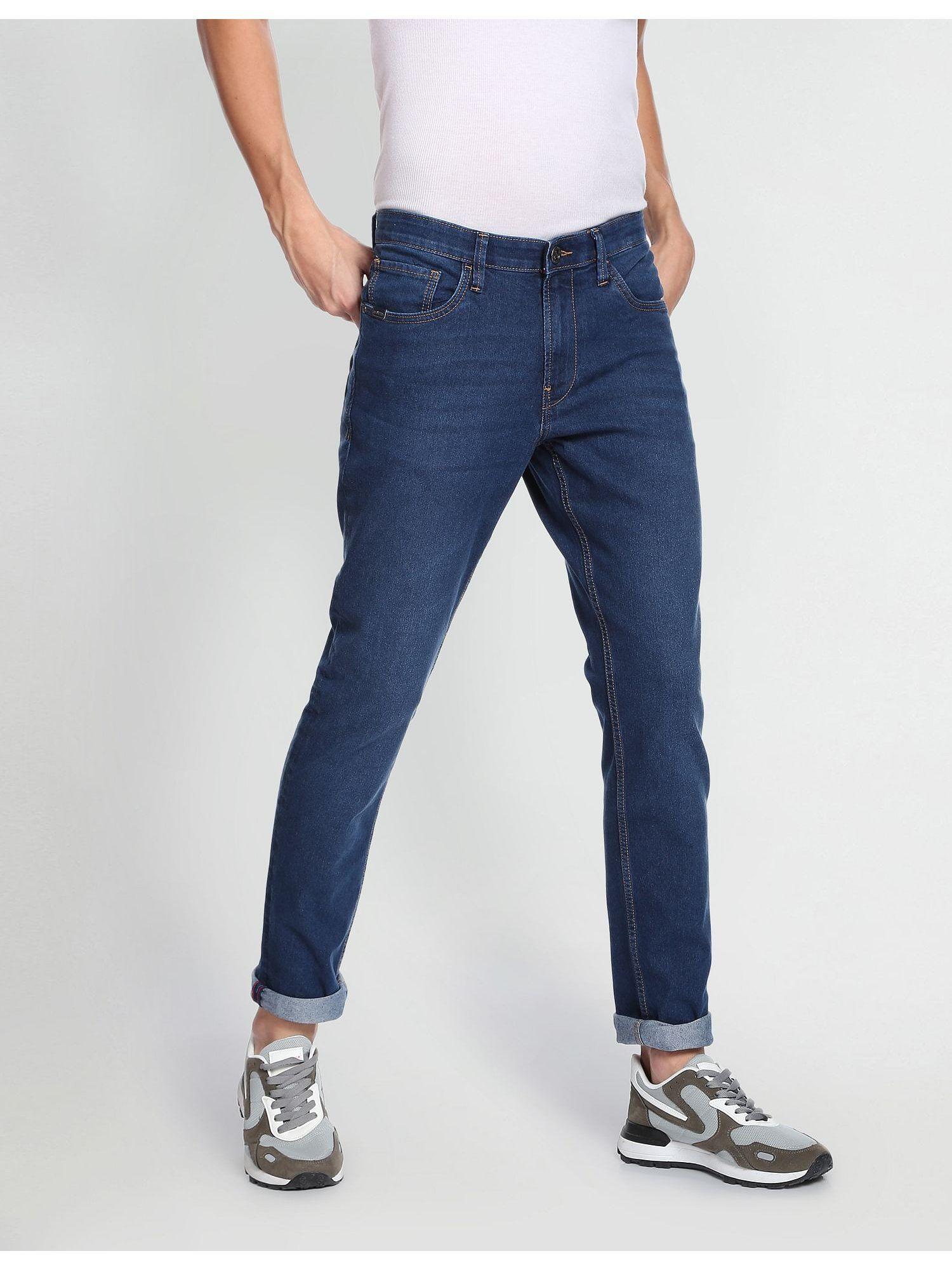 sports light weight slim fit jeans blue