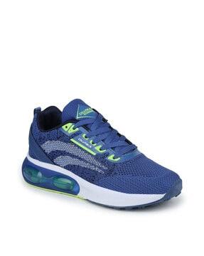 sports shoes with lace fastening