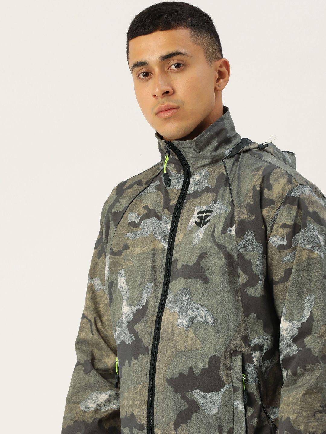 sports52 wear camouflage printed detachable hood rain jacket