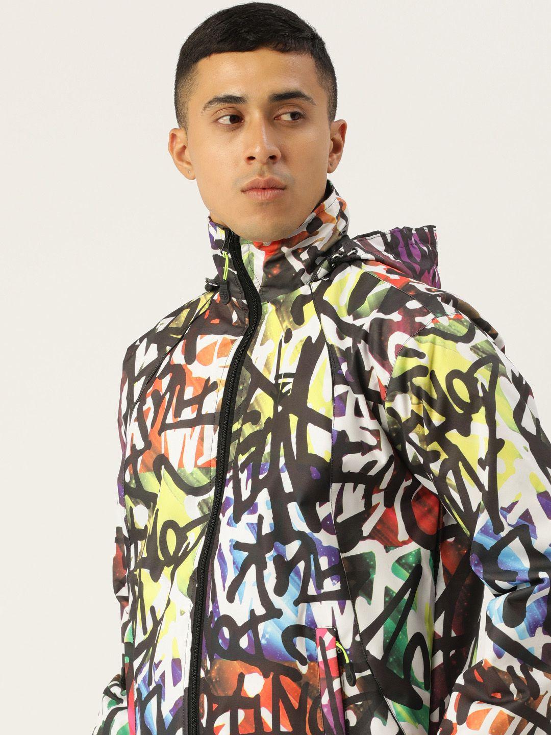 sports52 wear graphic printed detachable hood designer rain jacket