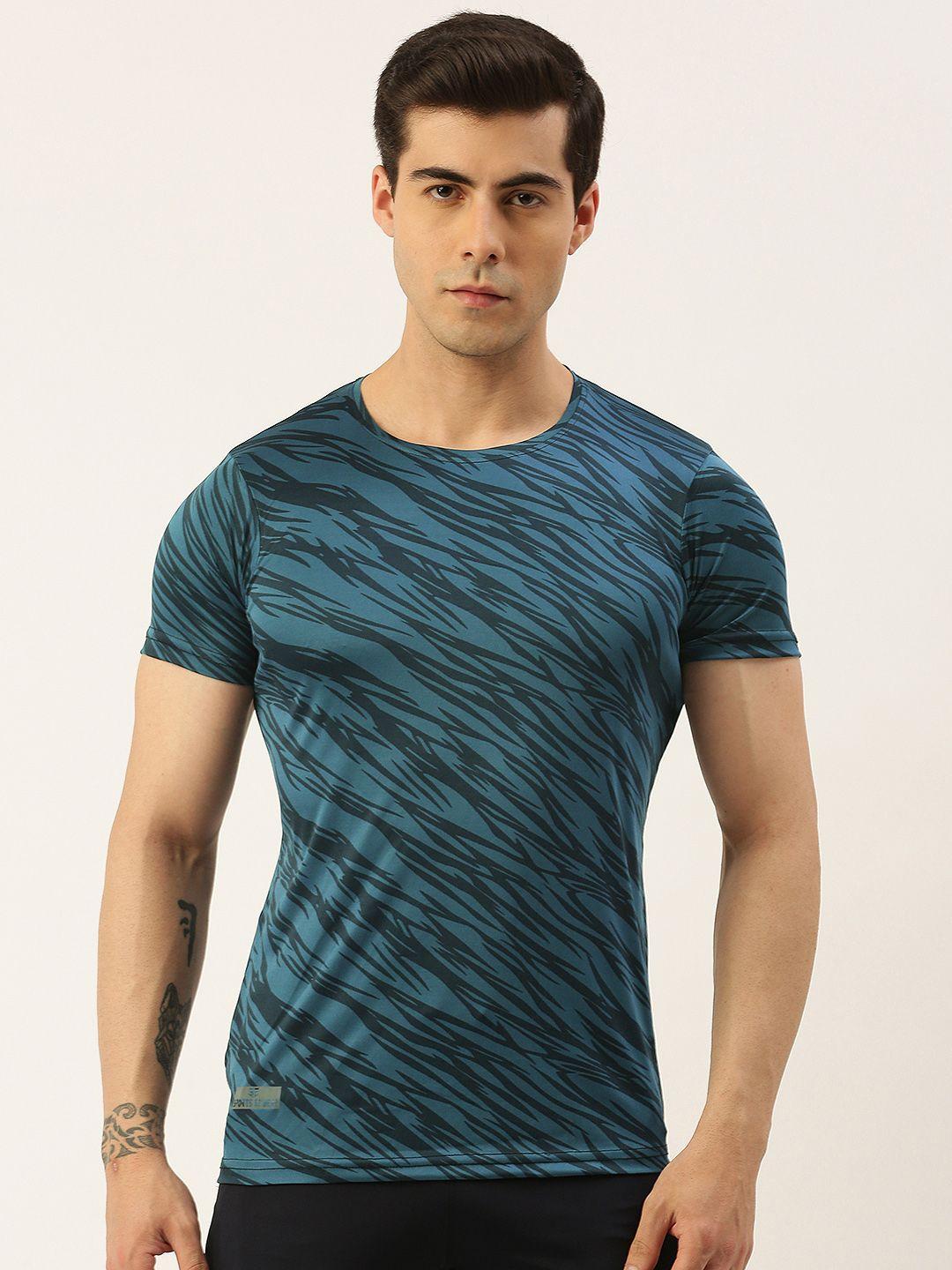 sports52 wear men abstract printed round neck t-shirt