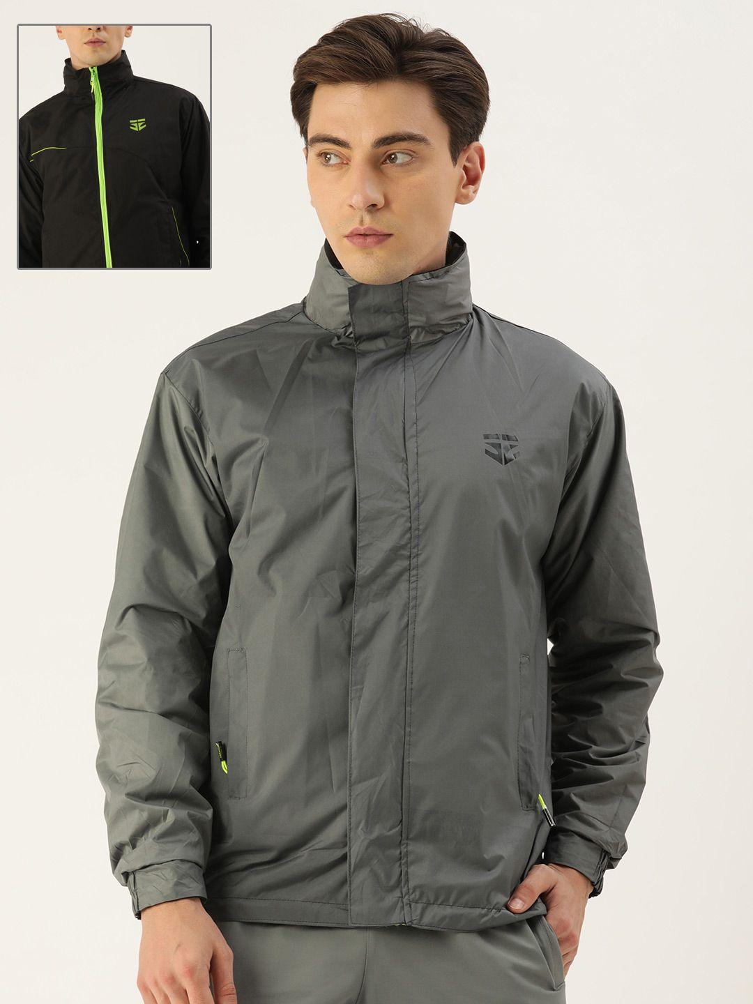 sports52 wear men black reversible rain jacket