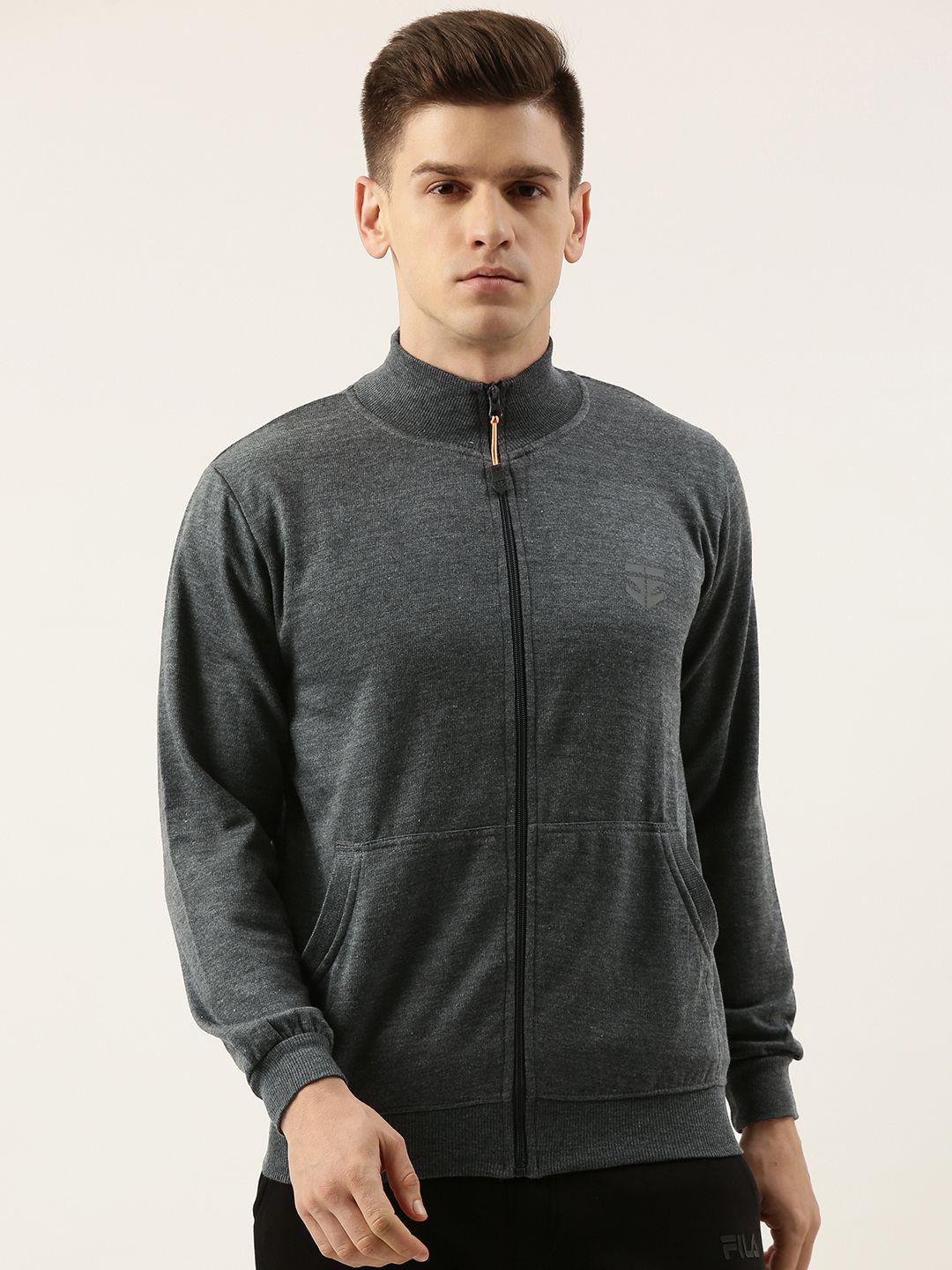 sports52 wear men grey lightweight training or gym dry-fit sporty jacket