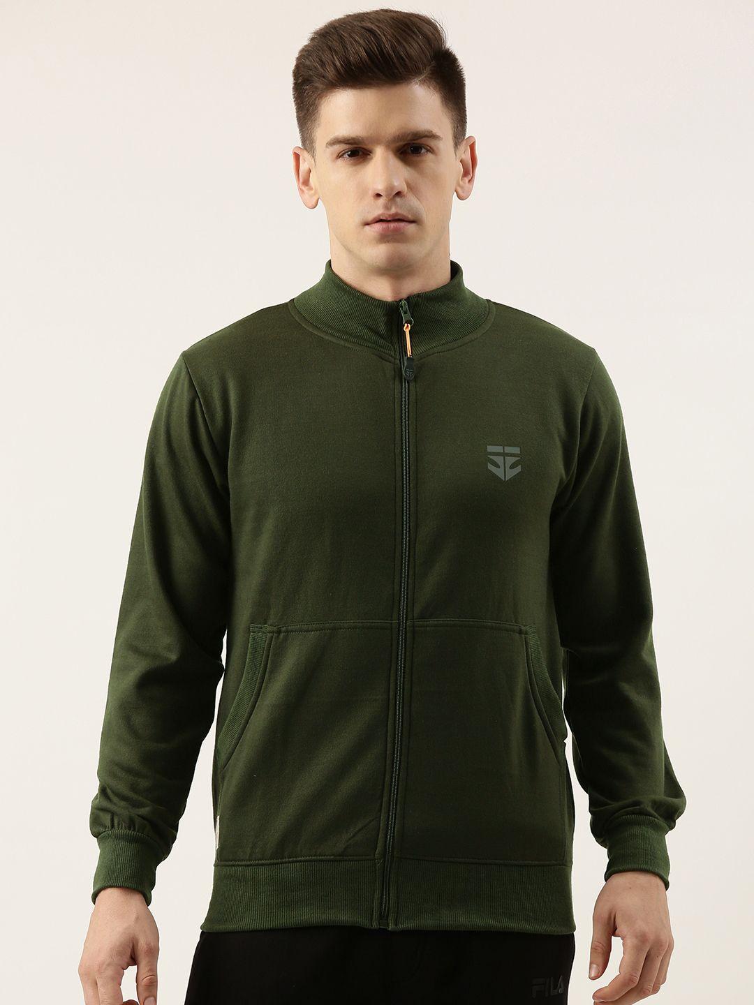 sports52 wear men olive green lightweight training or gym dry-fit sporty jacket