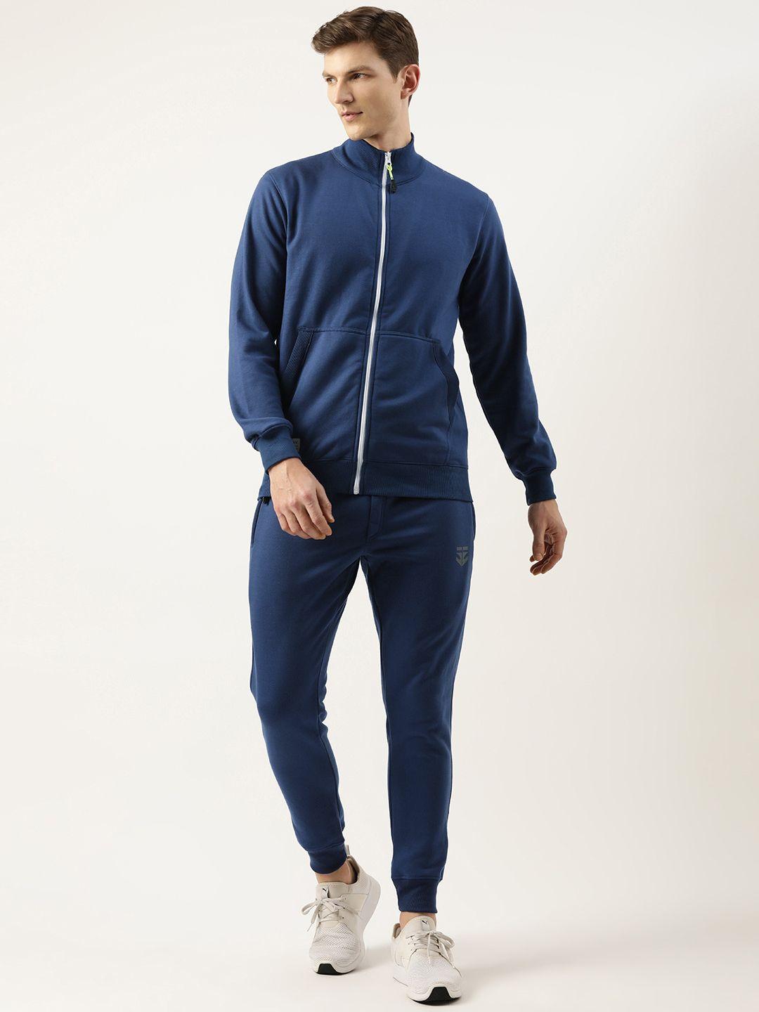 sports52 wear men solid knitted regular fit tracksuit
