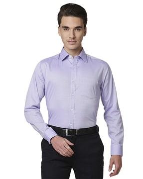spread collar regular fit shirt