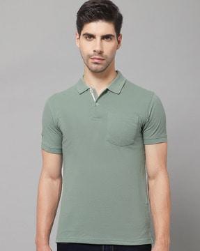 spread-collar regular-fit t-shirt