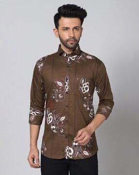 spread collar shirt with full sleeves