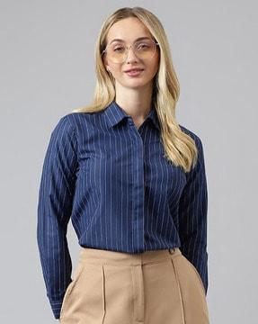 spread collar shirt with full sleeves