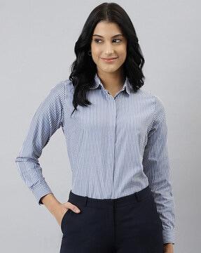 spread collar shirt with full sleeves