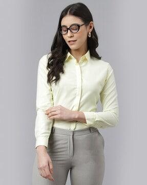 spread collar shirt with full sleeves