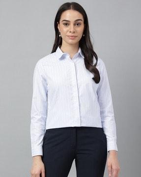 spread collar shirt with full sleeves