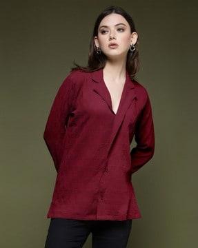 spread-collar shirt with full sleeves