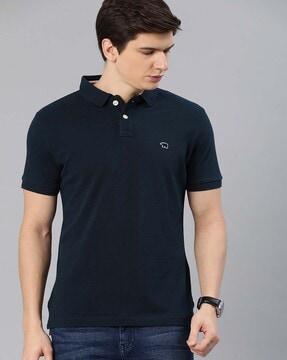 spread collar slim fit t-shirt