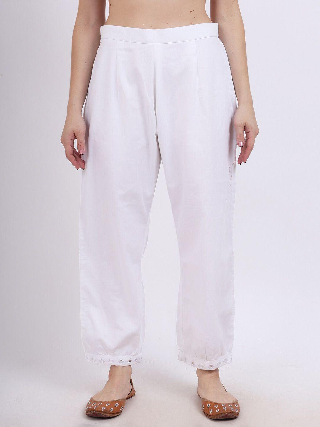 spring soul women white ethnic palazzos