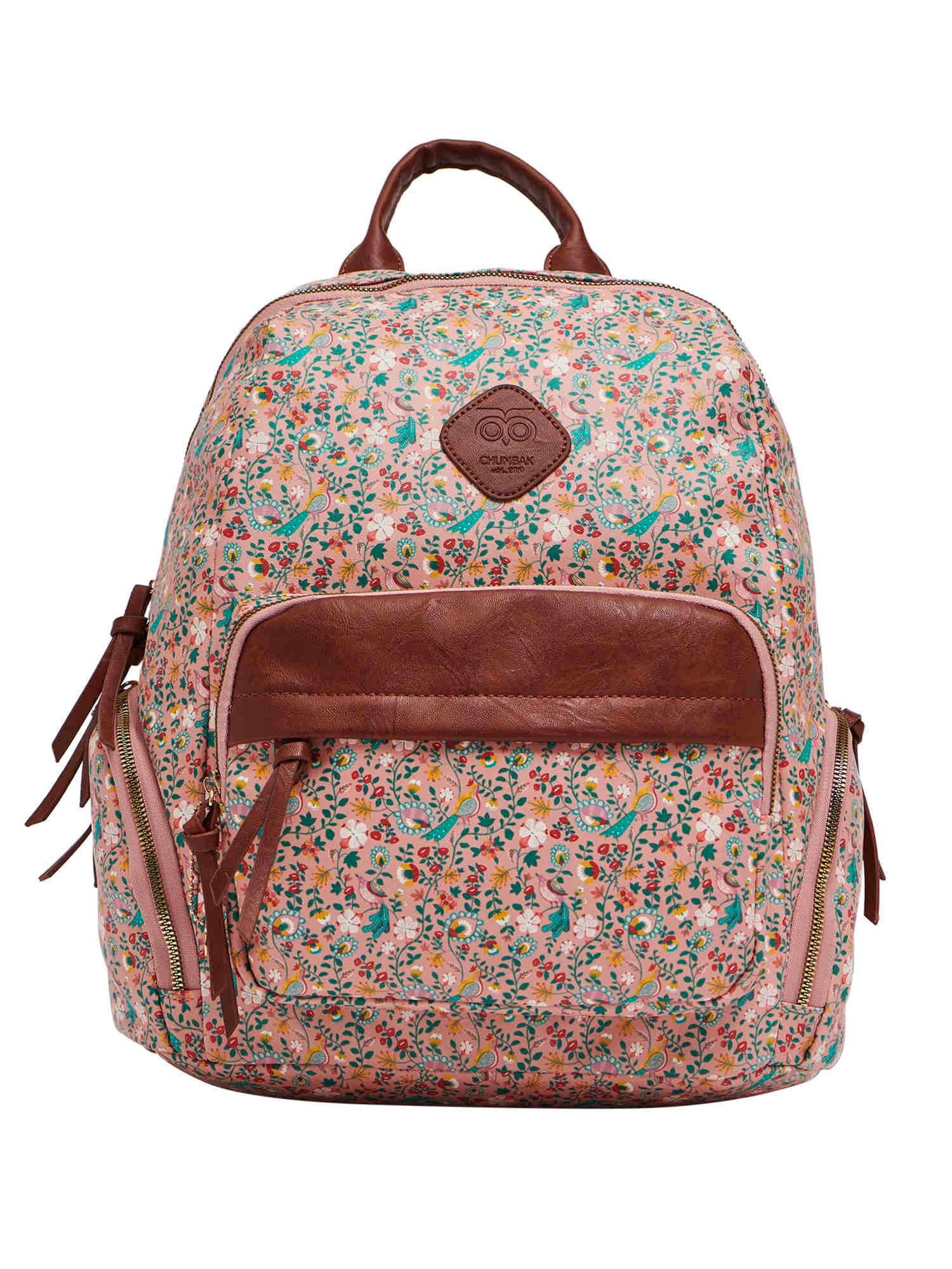 springtime floral backpack-pink