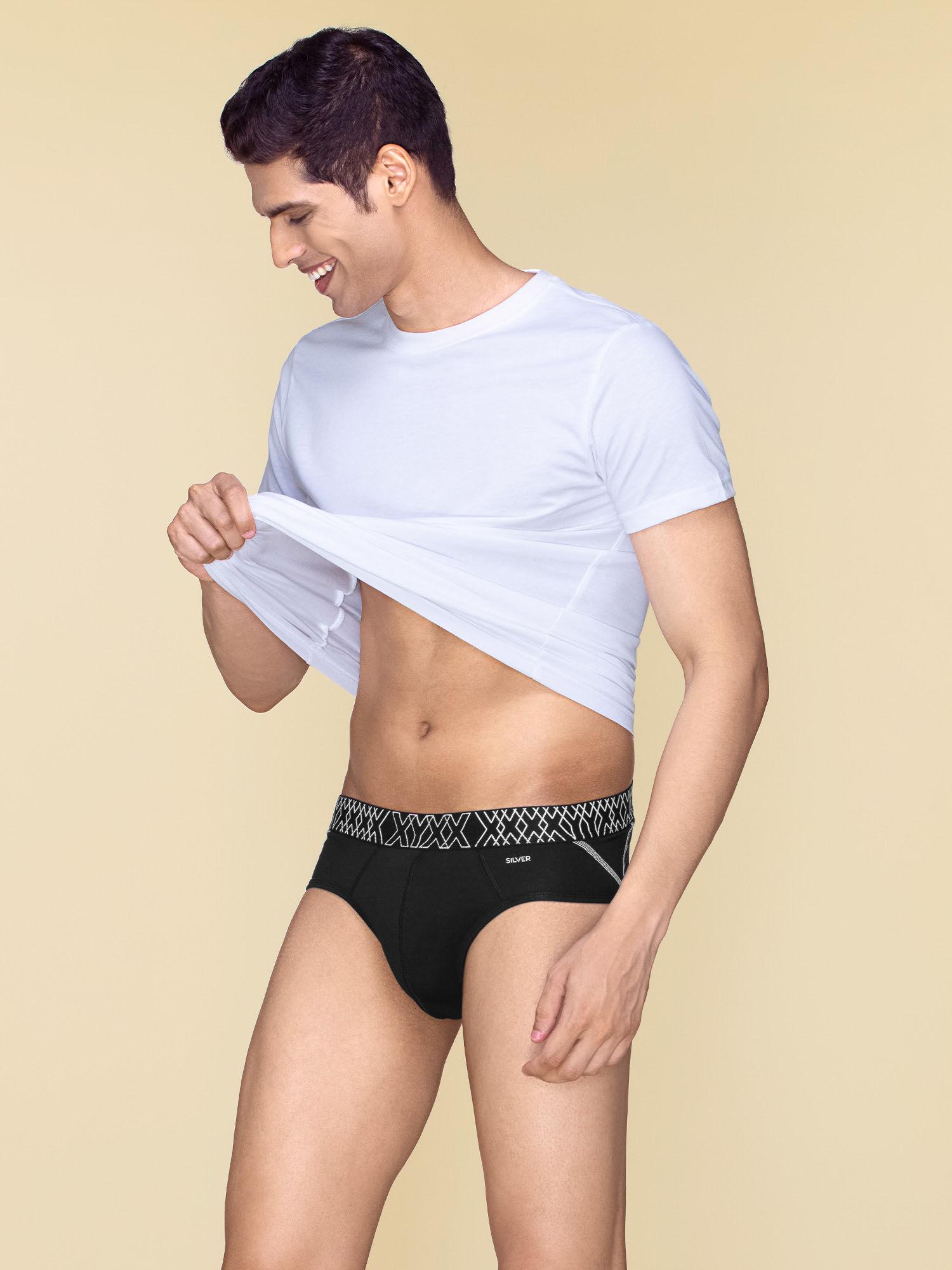 sprint super combed cotton briefs underwear for mens-black