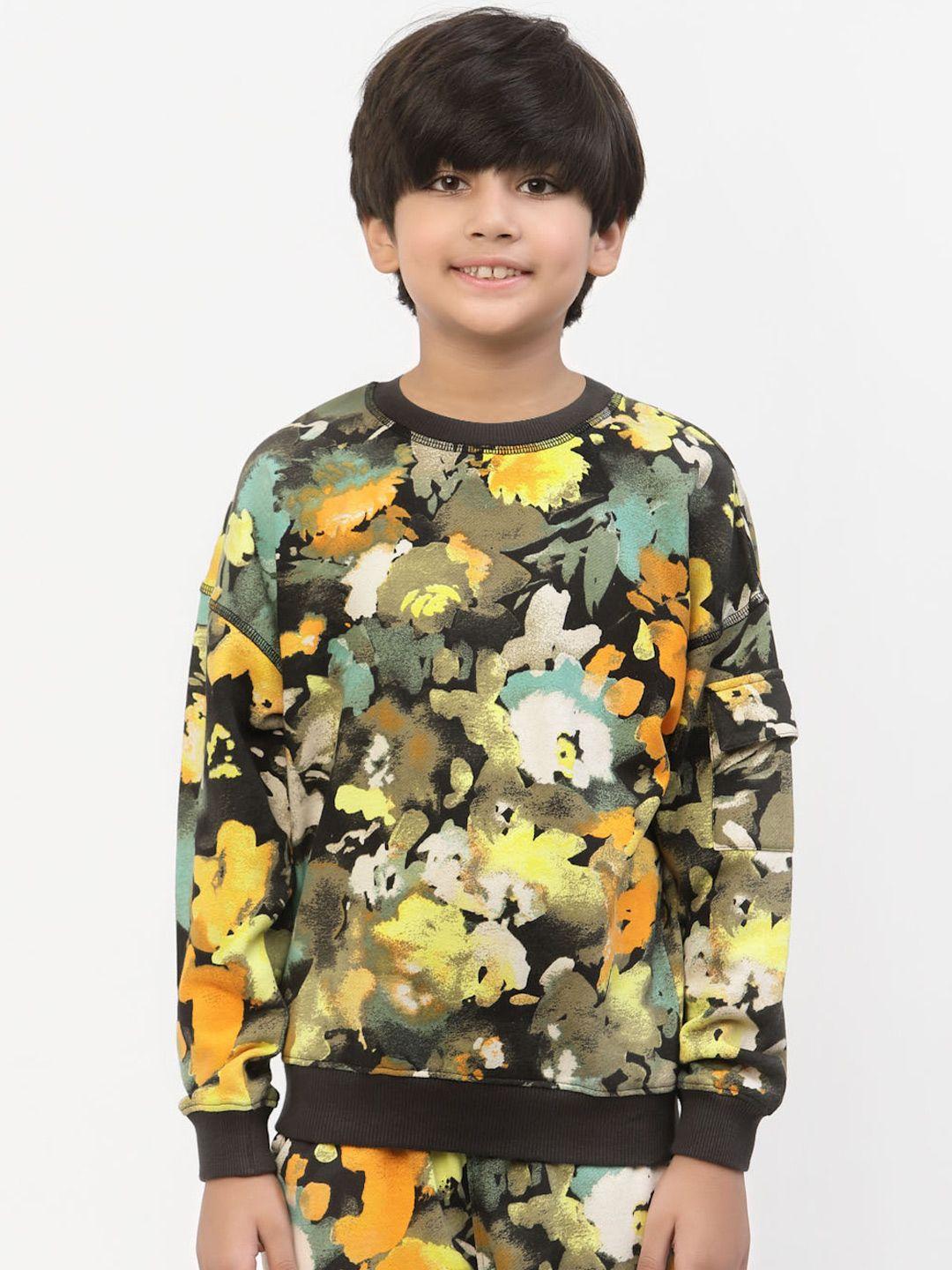 spunkies boys printed organic cotton dry fit casual sweatshirt