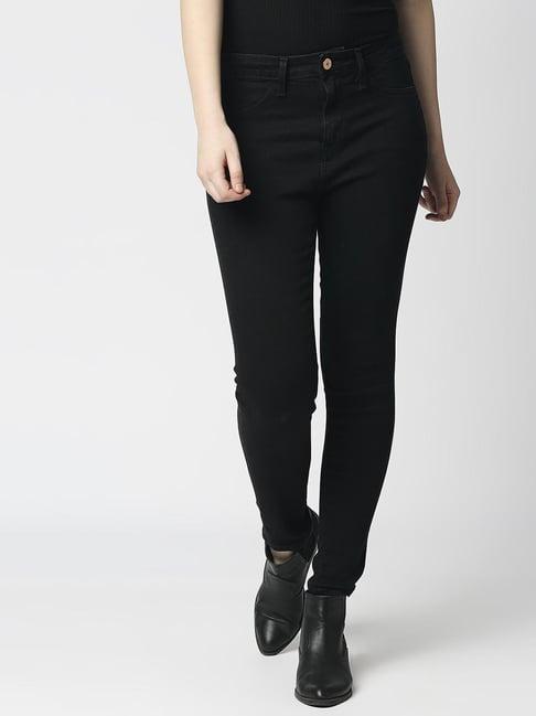 spykar black skinny fit jeans