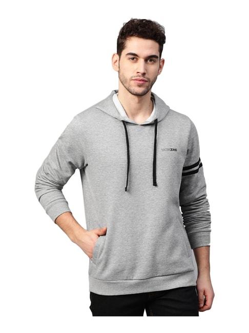 spykar grey hooded sweatshirt