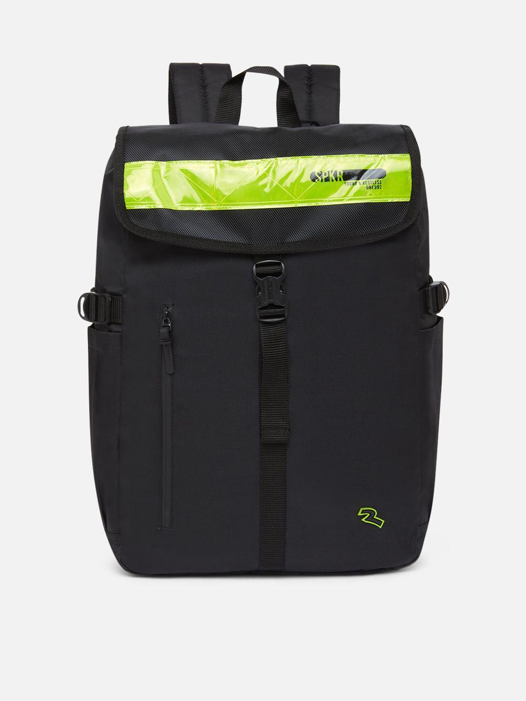spykar men black & green backpack