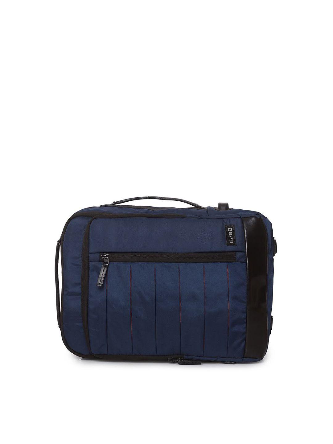 spykar men blue & black solid 25l backpack