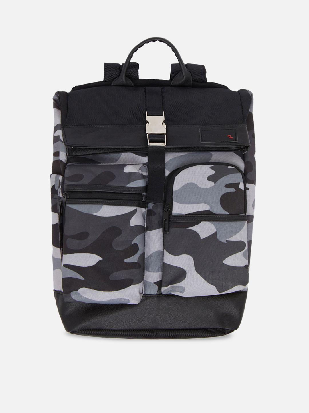 spykar men camouflage nylon backpacks