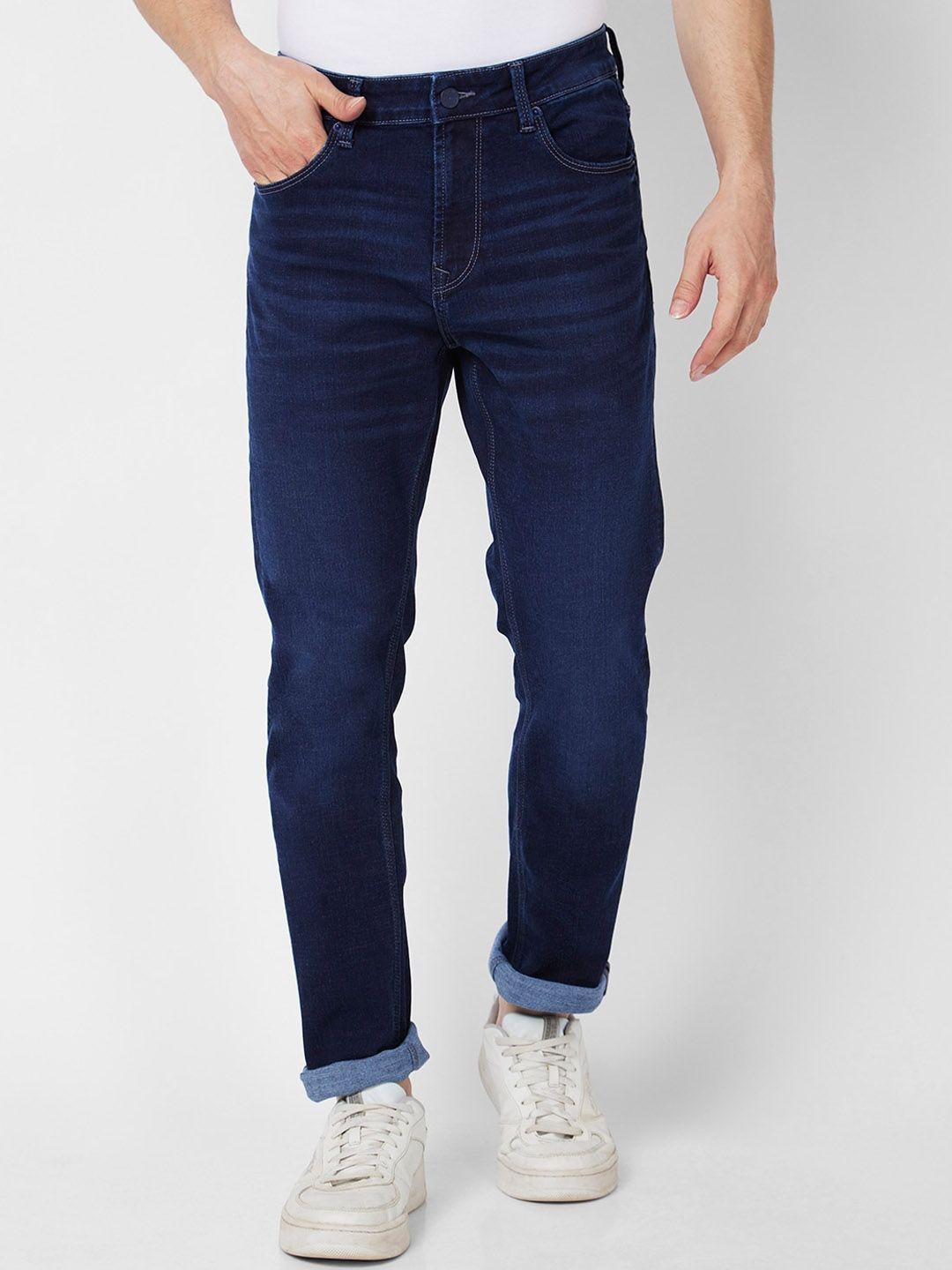 spykar men regular fit light fade stretchable jeans