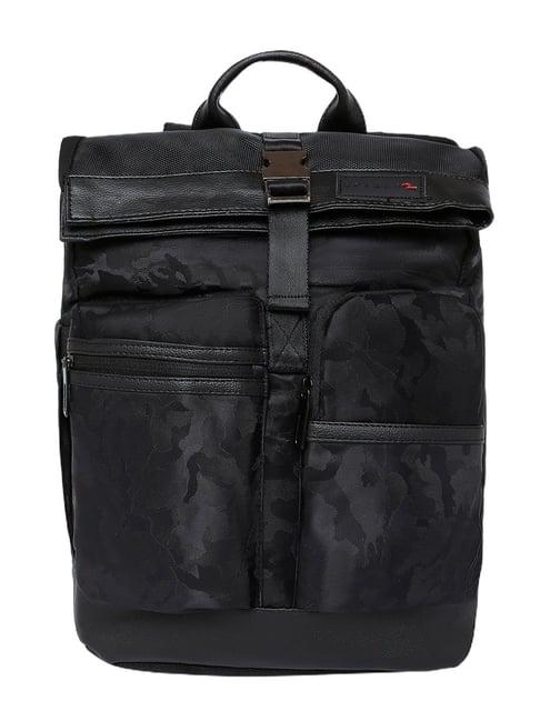 spykar 15 ltrs black camo medium backpack