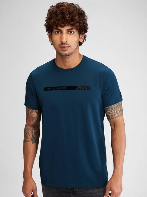 spykar blue slim fit t-shirt